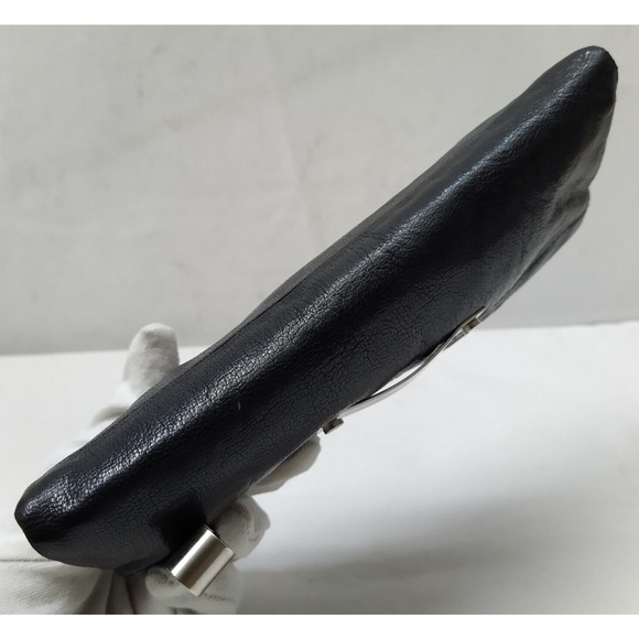 Kenneth Cole Black Leather Zipper Pocket Credit Card ID Window Trifold Wallet - Picture 3 of 13